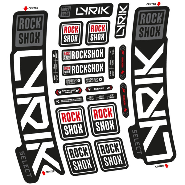 Rock Shox Lyrik Select 2023 Pegatinas en vinilo adhesivo Horquilla (6)