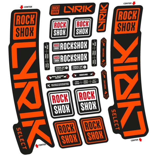 Rock Shox Lyrik Select 2023 Pegatinas en vinilo adhesivo Horquilla (10)