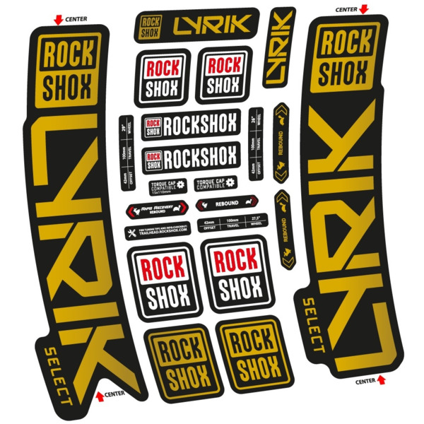Rock Shox Lyrik Select 2023 Pegatinas en vinilo adhesivo Horquilla (13)