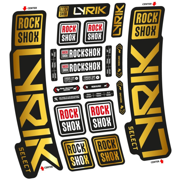 Rock Shox Lyrik Select 2023 Pegatinas en vinilo adhesivo Horquilla (14)