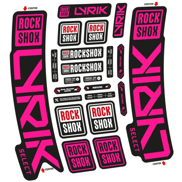 Rock Shox Lyrik Select 2023 Pegatinas en vinilo adhesivo Horquilla (20)