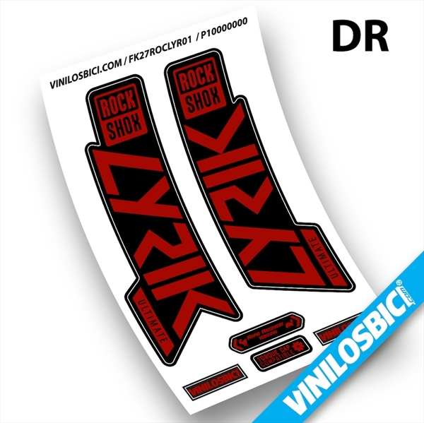 Rock Shox Lyrik Ultimate 2019-2020 pegatinas en vinilo adhesivo horquilla (14)