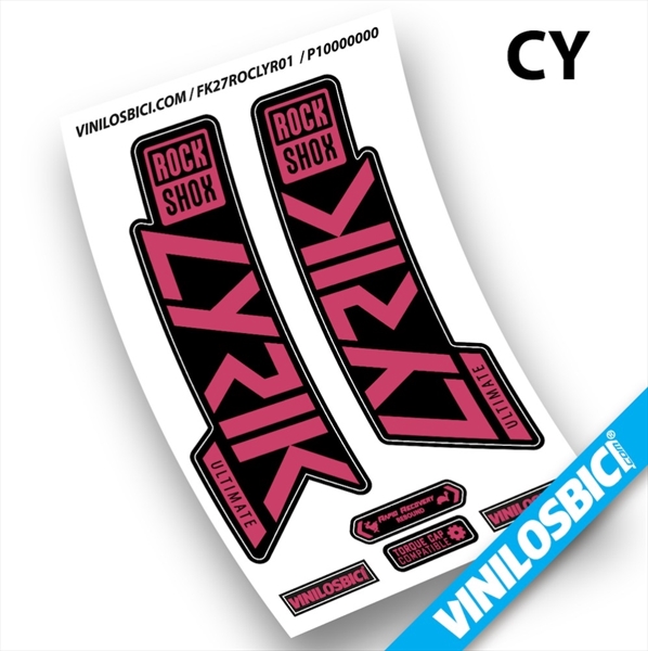 Rock Shox Lyrik Ultimate 2019-2020 pegatinas en vinilo adhesivo horquilla (16)