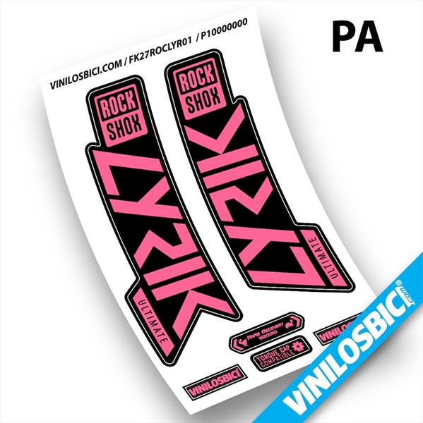 Rock Shox Lyrik Ultimate 2019-2020 pegatinas en vinilo adhesivo horquilla (18)