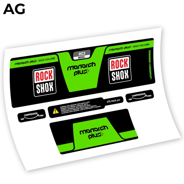 Rock Shox Monarch Plus High Volume 2014 pegatinas en vinilo adhesivo amortiguador (1)