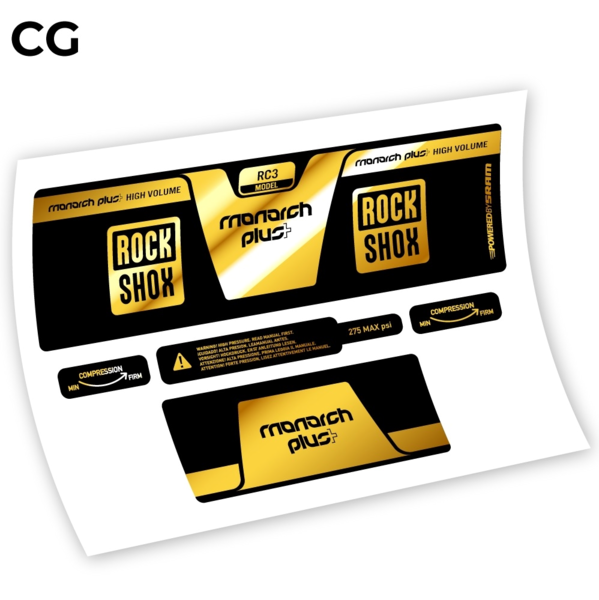 Rock Shox Monarch Plus High Volume 2014 pegatinas en vinilo adhesivo amortiguador (5)