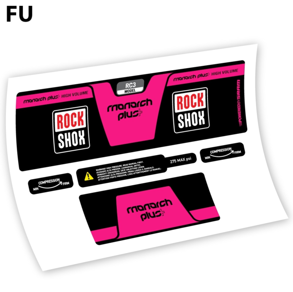 Rock Shox Monarch Plus High Volume 2014 pegatinas en vinilo adhesivo amortiguador (7)