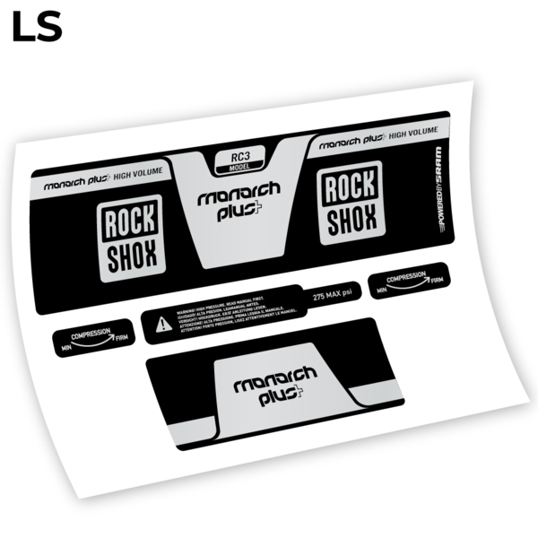 Rock Shox Monarch Plus High Volume 2014 pegatinas en vinilo adhesivo amortiguador (10)