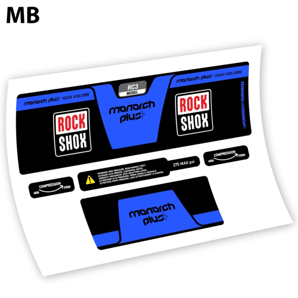 Rock Shox Monarch Plus High Volume 2014 pegatinas en vinilo adhesivo amortiguador (11)