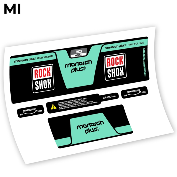 Rock Shox Monarch Plus High Volume 2014 pegatinas en vinilo adhesivo amortiguador (12)