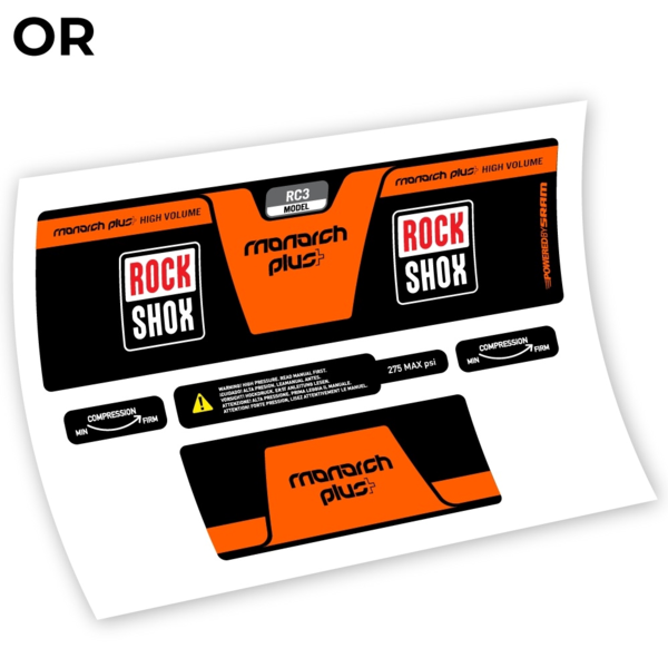 Rock Shox Monarch Plus High Volume 2014 pegatinas en vinilo adhesivo amortiguador (17)