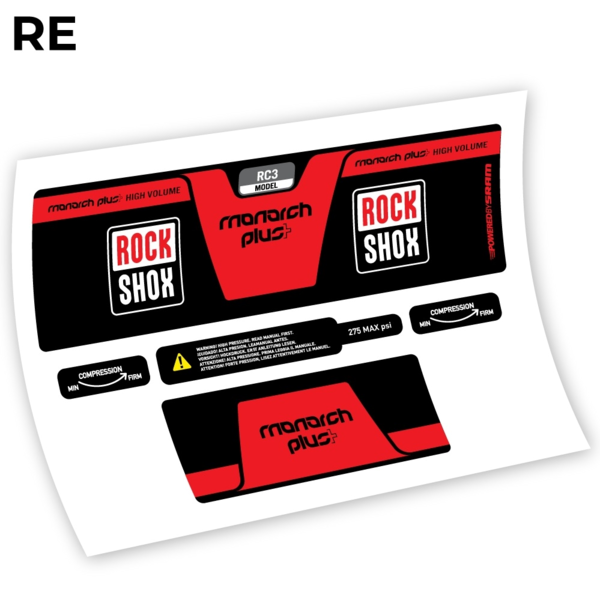 Rock Shox Monarch Plus High Volume 2014 pegatinas en vinilo adhesivo amortiguador (18)
