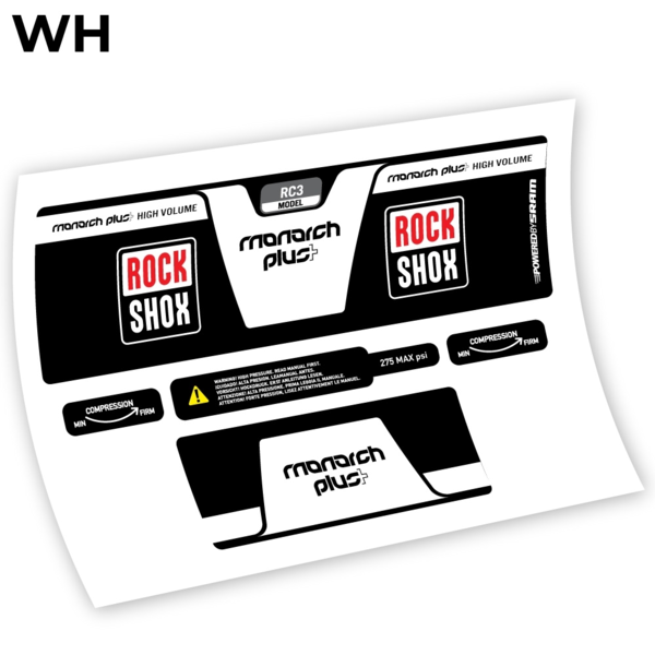 Rock Shox Monarch Plus High Volume 2014 pegatinas en vinilo adhesivo amortiguador (21)
