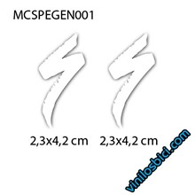 Pegatinas en vinilo adhesivo compatibles con cuadro bici Specialized Logos IMPORTANTE: No coincide con logo existente