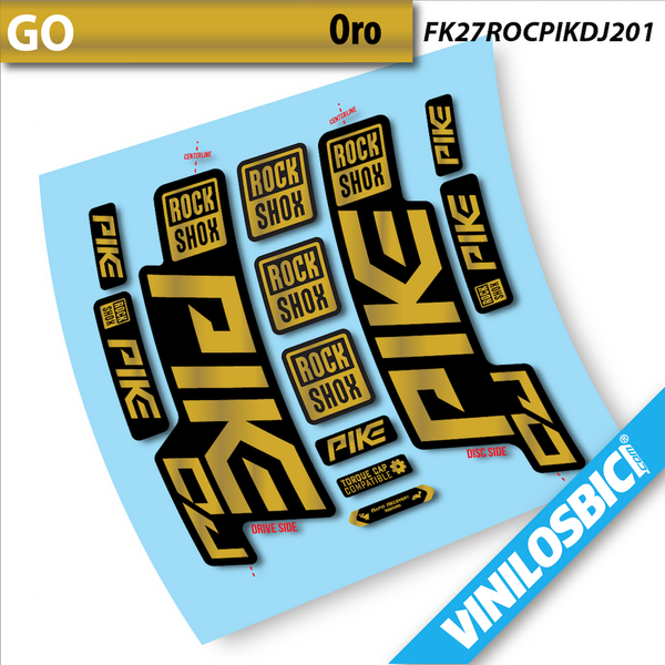 Rock Shox Pike DJ 2020 vinilos adhesivos horquilla