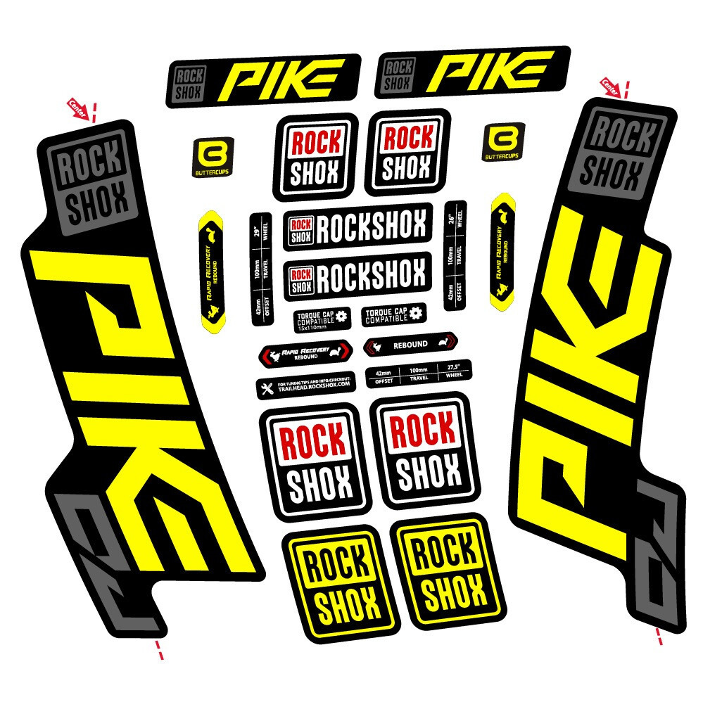 Rock Shox Pike DJ Pegatinas en vinilo adhesivo Horquilla (1)