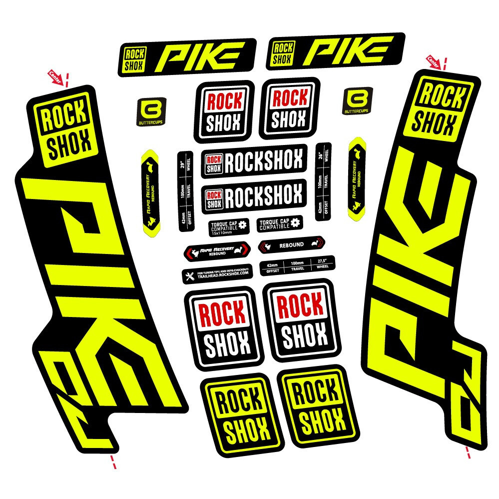 Rock Shox Pike DJ Pegatinas en vinilo adhesivo Horquilla (2)