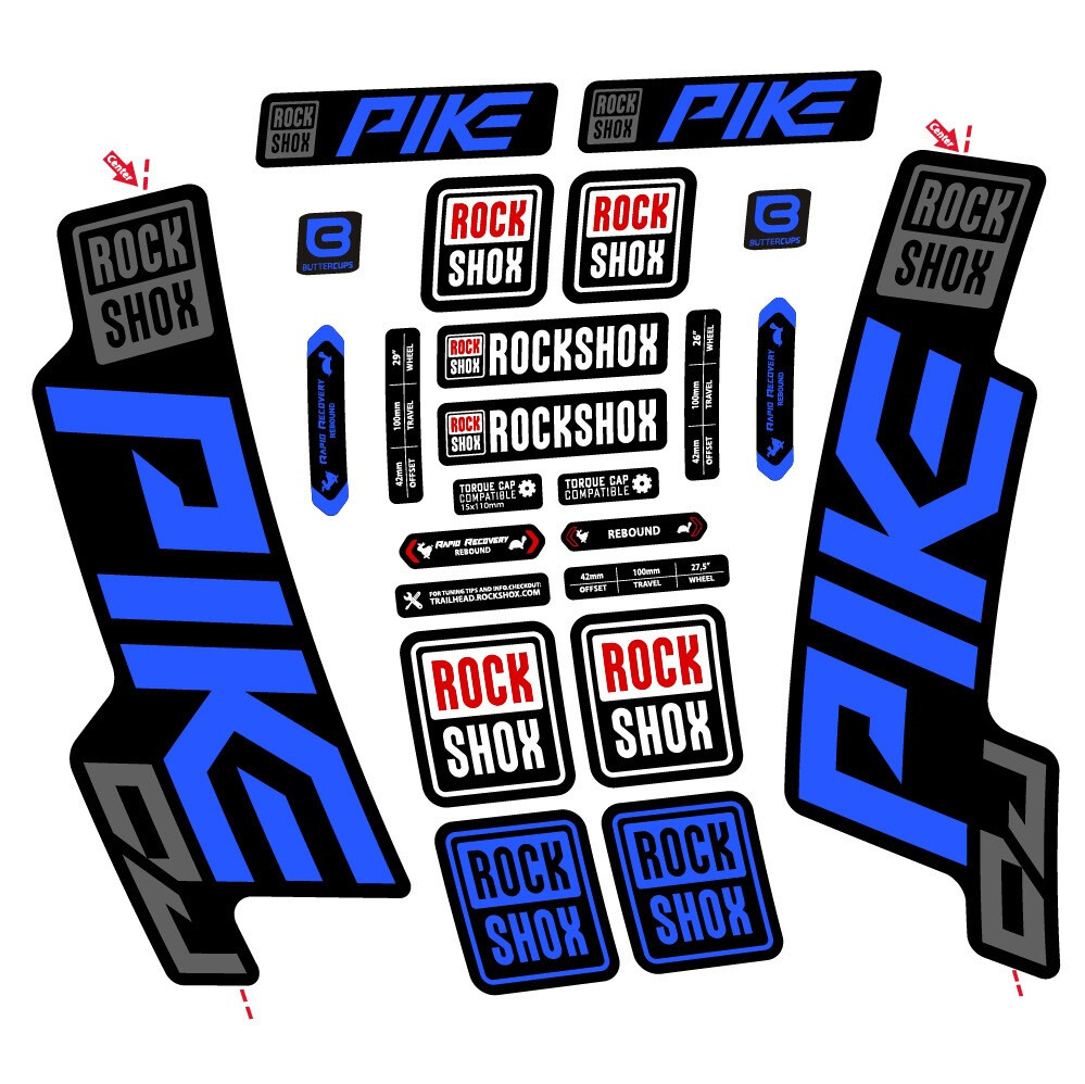 Rock Shox Pike DJ Pegatinas en vinilo adhesivo Horquilla (5)