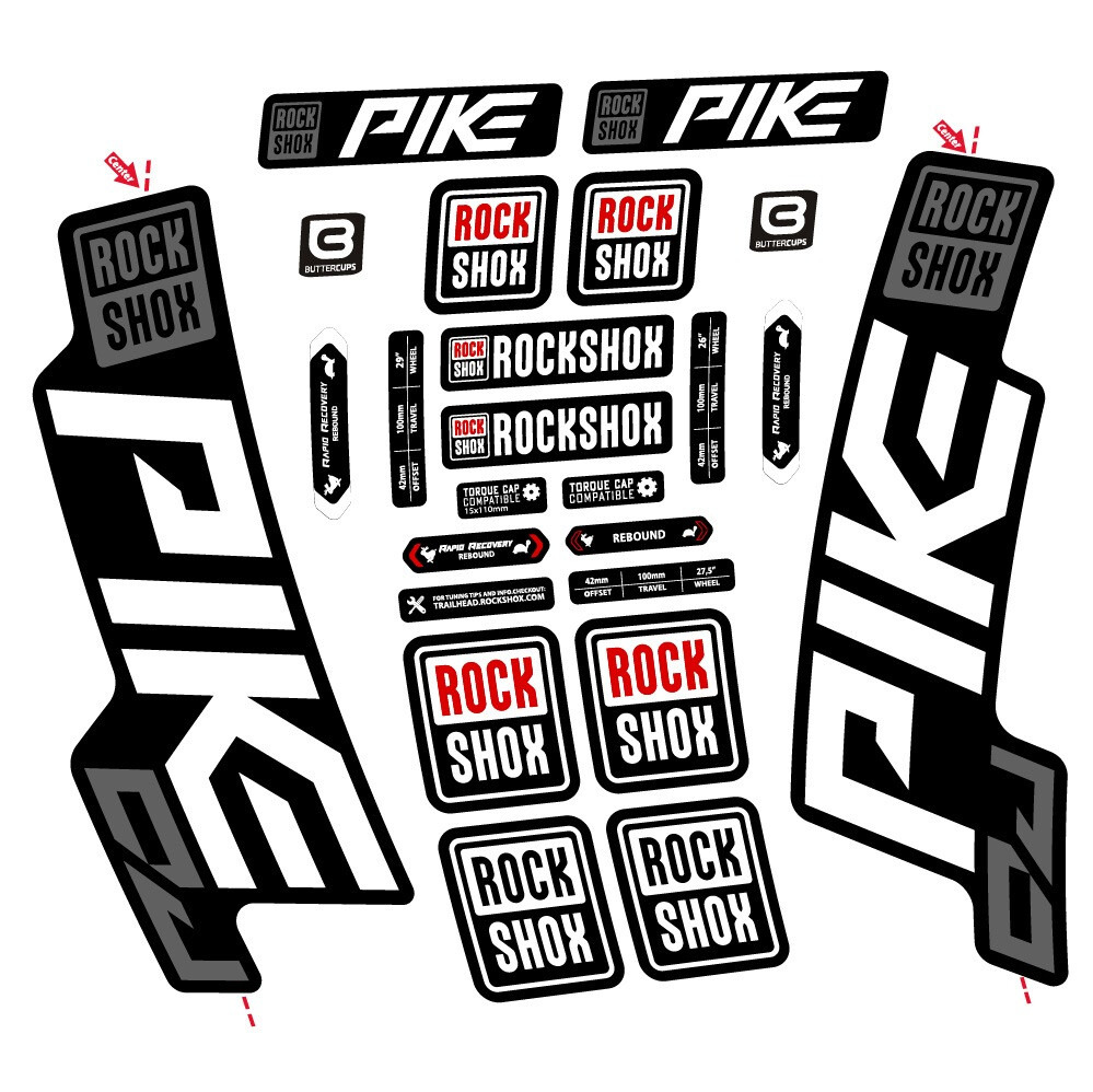 Rock Shox Pike DJ Pegatinas en vinilo adhesivo Horquilla (6)