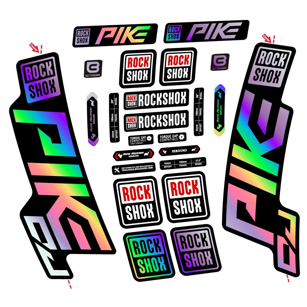 Rock Shox Pike DJ Pegatinas en vinilo adhesivo Horquilla (8)