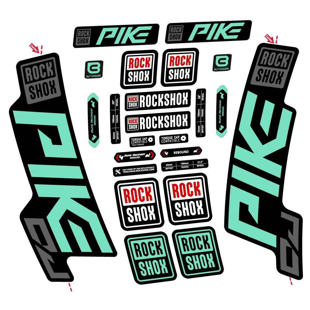 Rock Shox Pike DJ Pegatinas en vinilo adhesivo Horquilla (9)