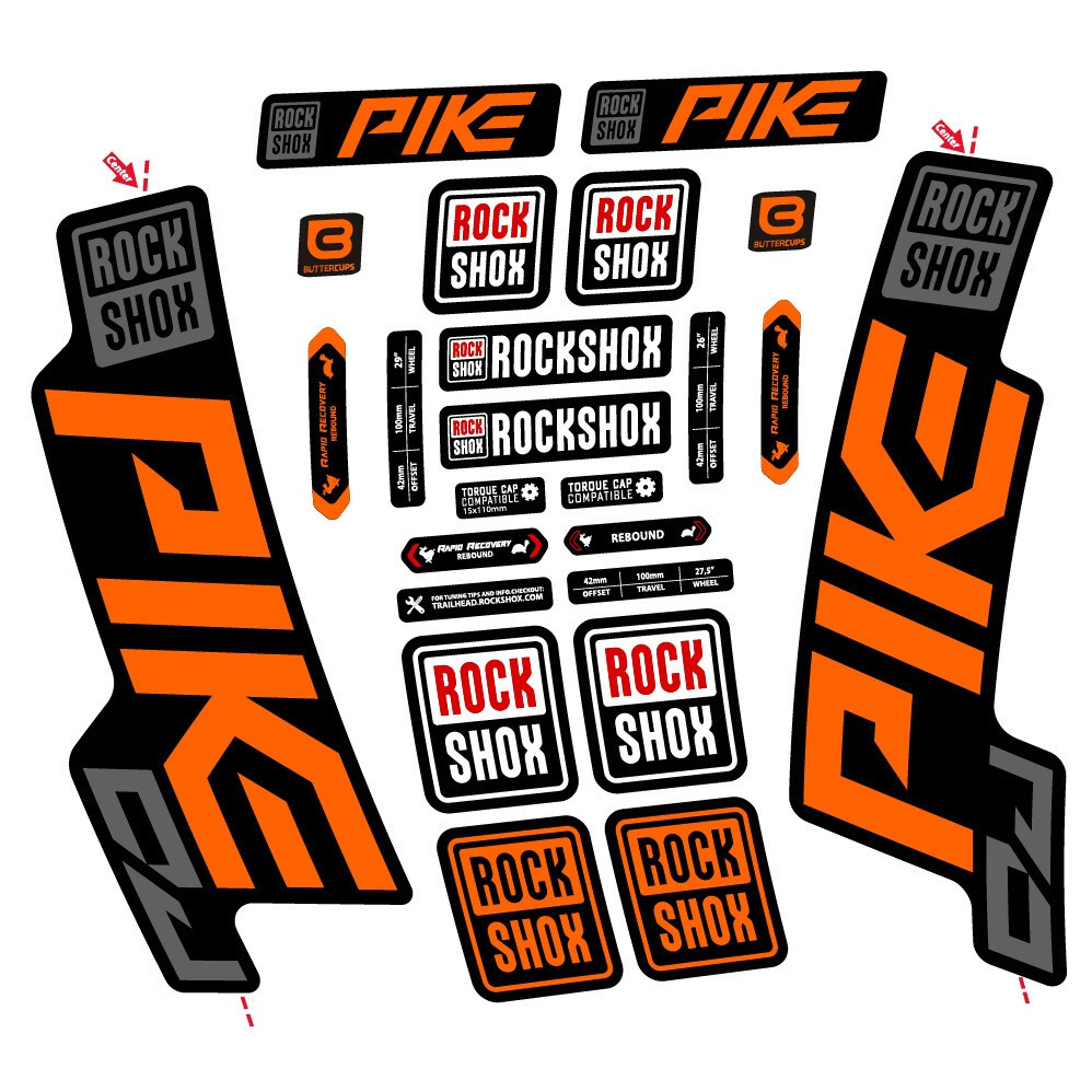 Rock Shox Pike DJ Pegatinas en vinilo adhesivo Horquilla (11)