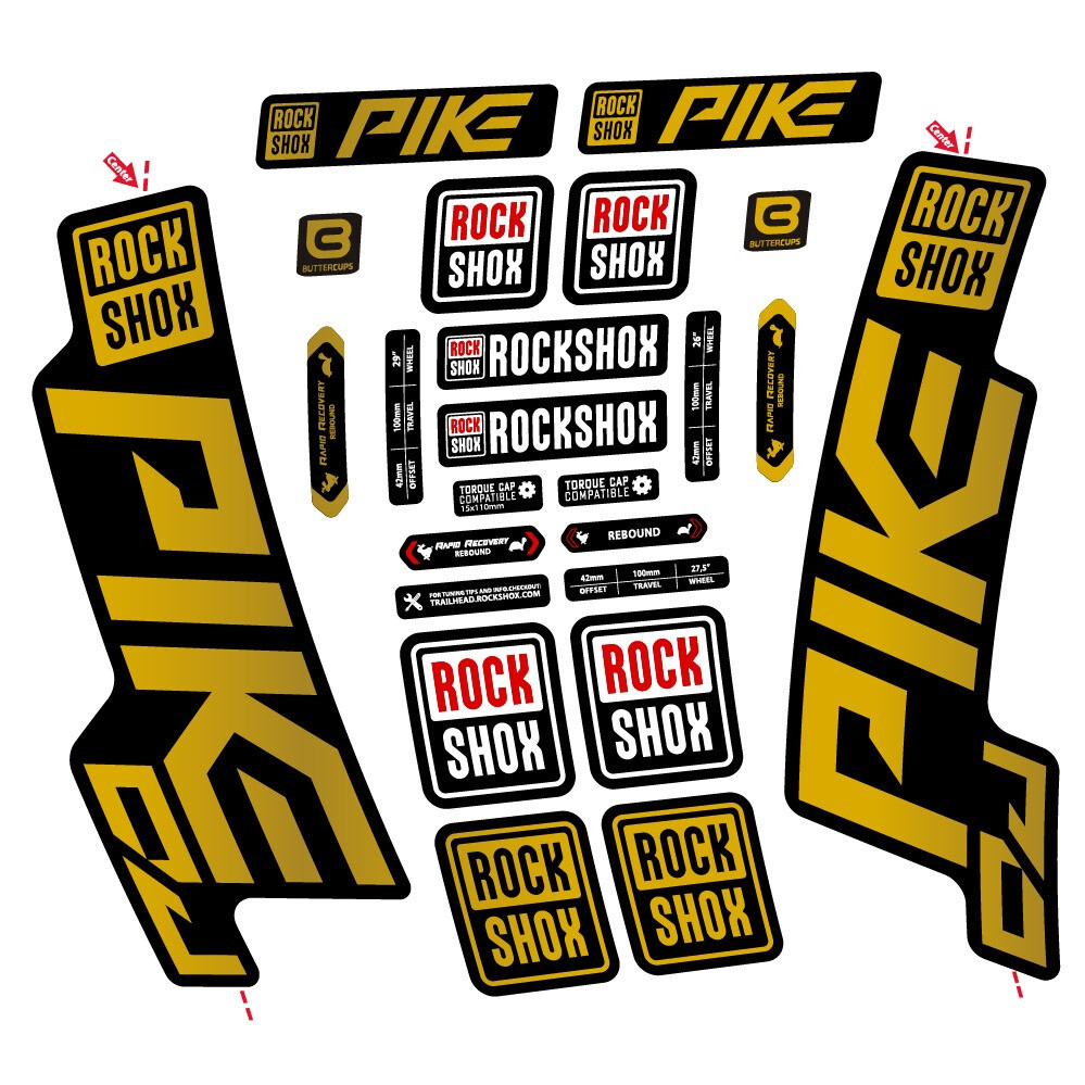 Rock Shox Pike DJ Pegatinas en vinilo adhesivo Horquilla (13)