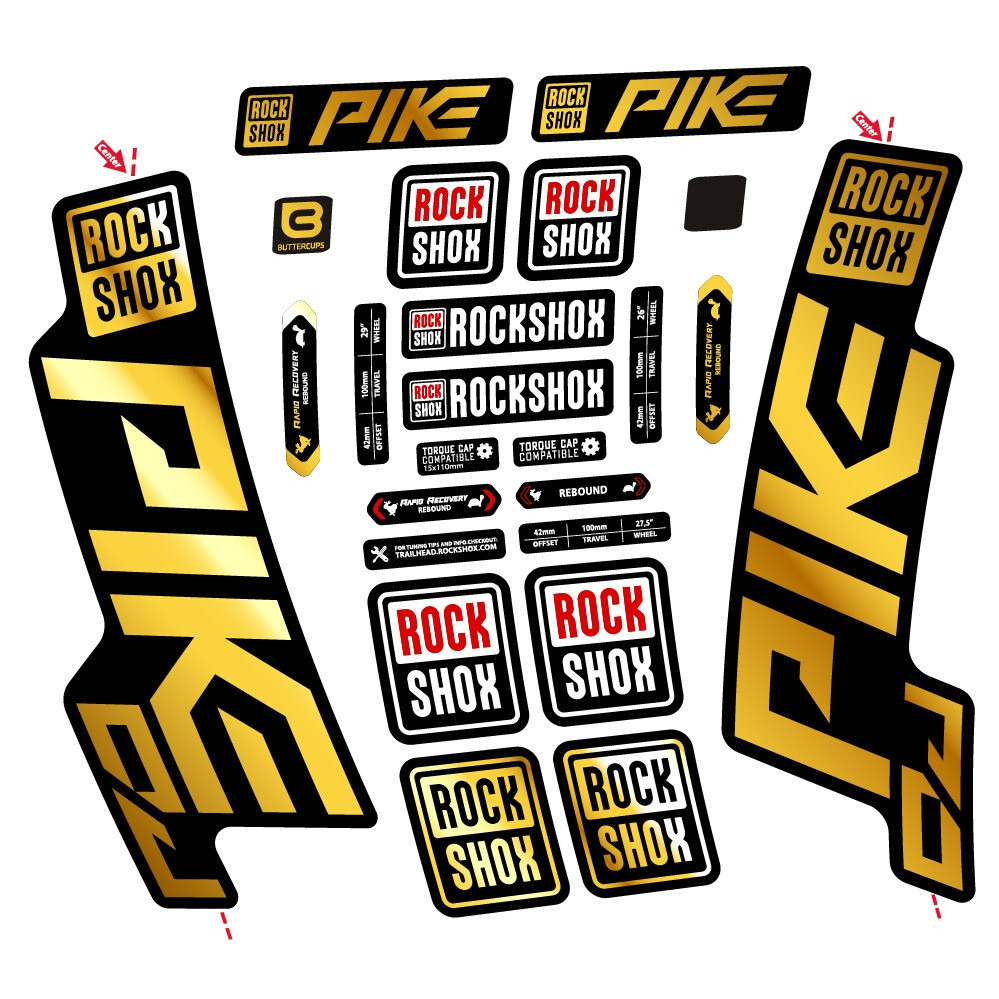 Rock Shox Pike DJ Pegatinas en vinilo adhesivo Horquilla (14)