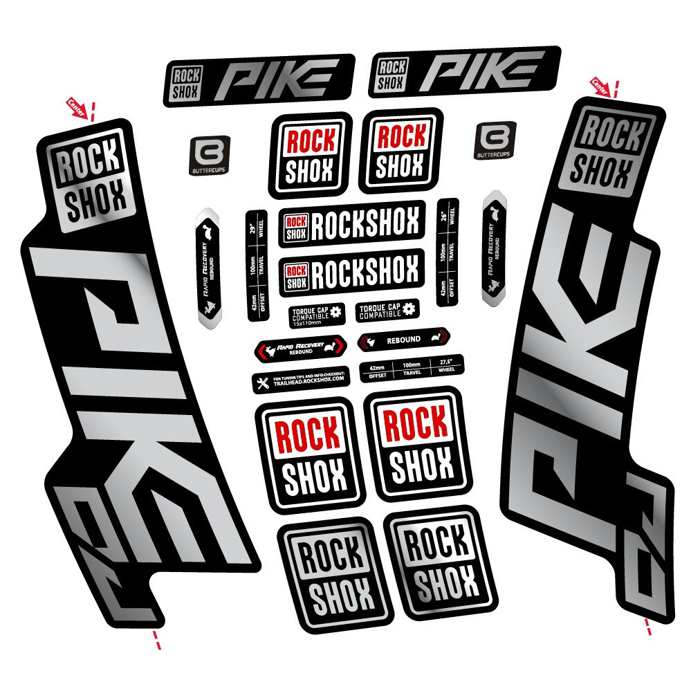 Rock Shox Pike DJ Pegatinas en vinilo adhesivo Horquilla (16)