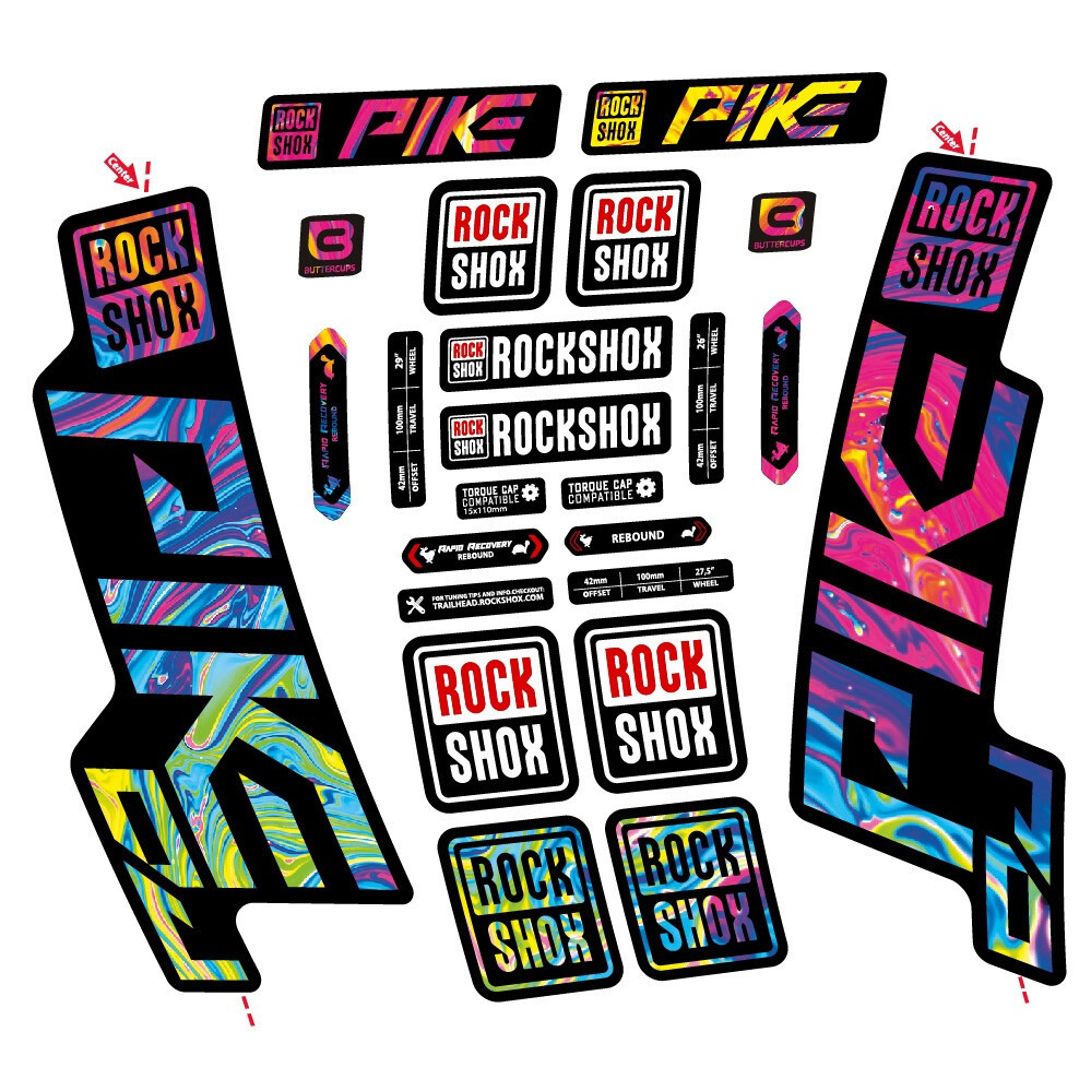 Rock Shox Pike DJ Pegatinas en vinilo adhesivo Horquilla (17)