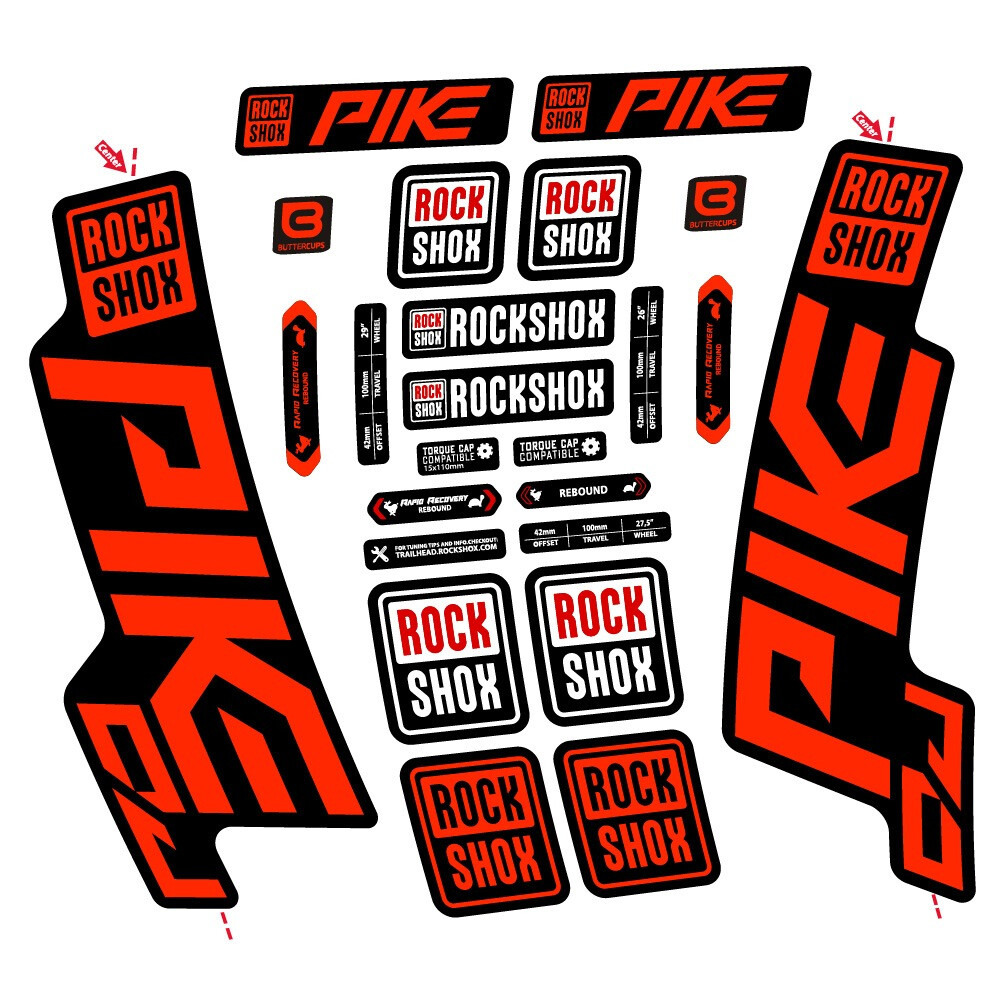 Rock Shox Pike DJ Pegatinas en vinilo adhesivo Horquilla (18)