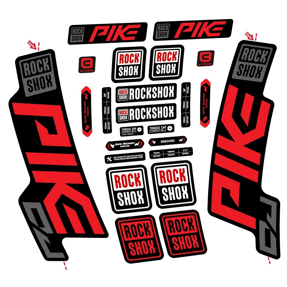 Rock Shox Pike DJ Pegatinas en vinilo adhesivo Horquilla (19)