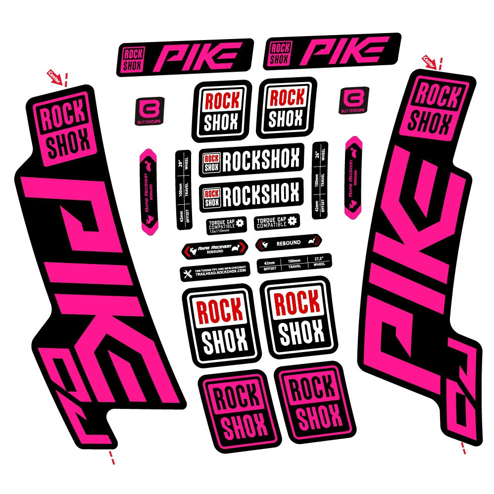 Rock Shox Pike DJ Pegatinas en vinilo adhesivo Horquilla (20)