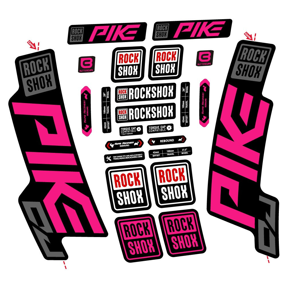 Rock Shox Pike DJ Pegatinas en vinilo adhesivo Horquilla (21)