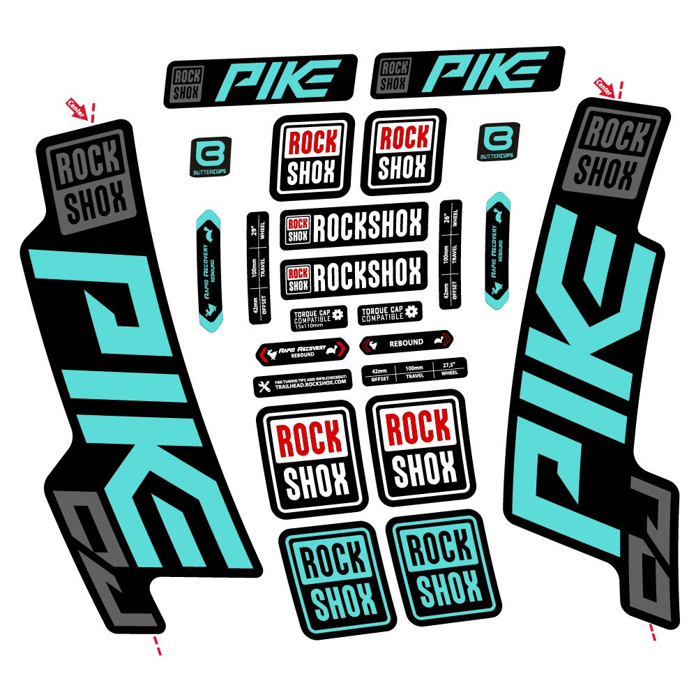 Rock Shox Pike DJ Pegatinas en vinilo adhesivo Horquilla (22)