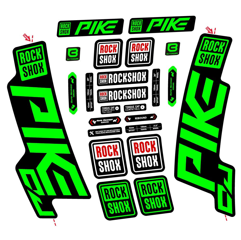 Rock Shox Pike DJ Pegatinas en vinilo adhesivo Horquilla (23)