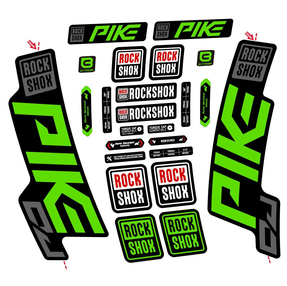 Rock Shox Pike DJ Pegatinas en vinilo adhesivo Horquilla (24)