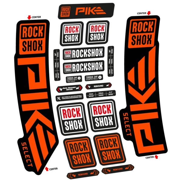 Rock Shox Pike Select 2023 Pegatinas en vinilo adhesivo Horquilla (10)
