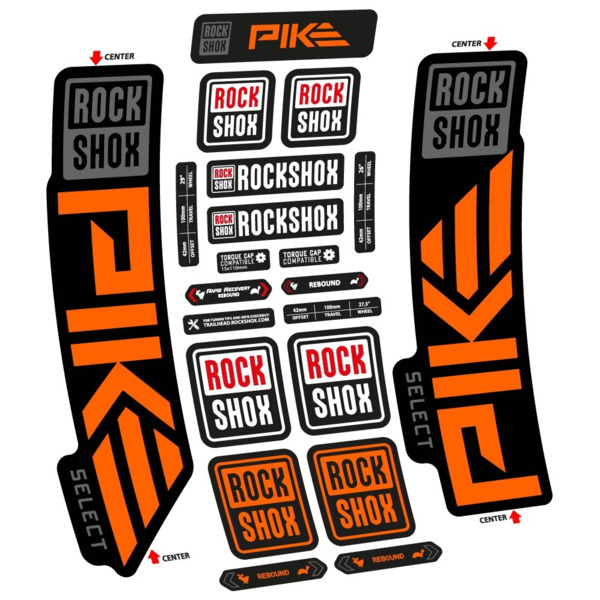 Rock Shox Pike Select 2023 Pegatinas en vinilo adhesivo Horquilla (11)