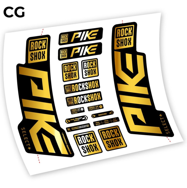 Rock Shox Pike Select Plus 2021 Pegatinas en vinilo adhesivo horquilla (5)