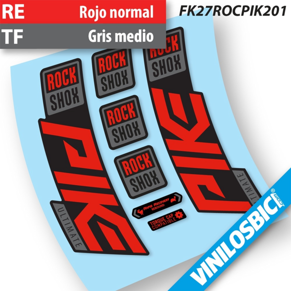 Rock Shox Pike Ultimate 2020-2021 pegatinas en vinilo adhesivo horquilla (3)
