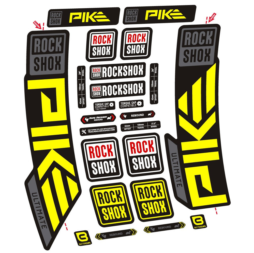 Rock Shox Pike Ultimate Pegatinas en vinilo adhesivo Horquilla (1)