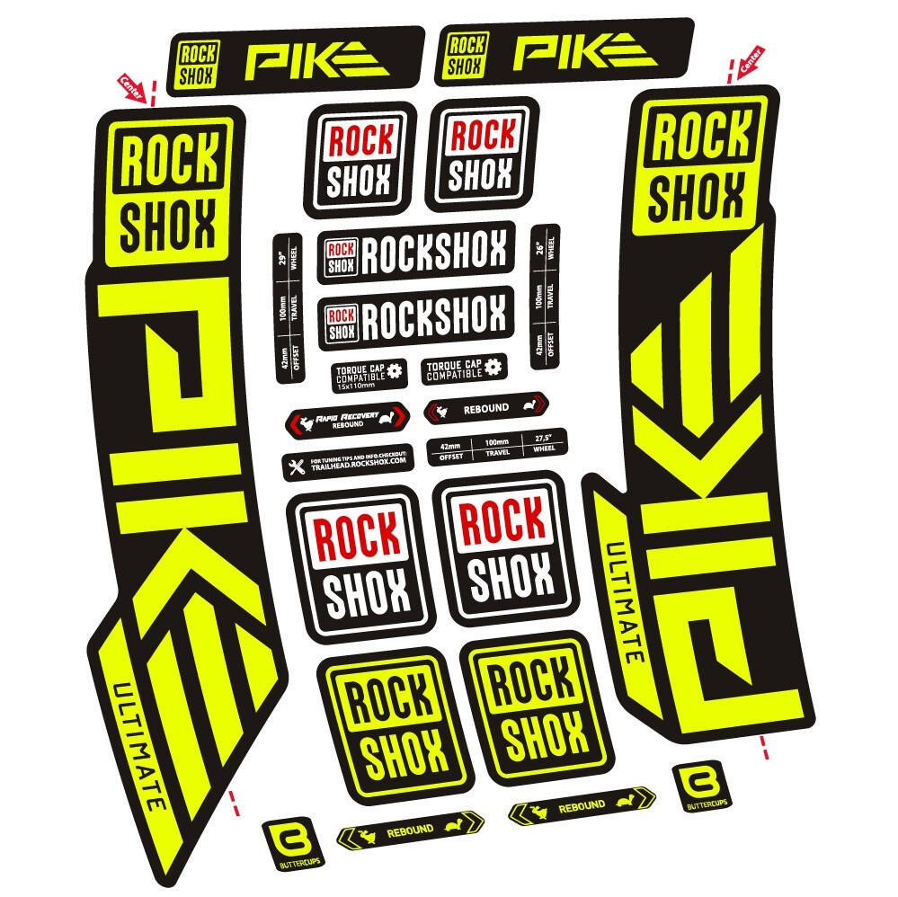 Rock Shox Pike Ultimate Pegatinas en vinilo adhesivo Horquilla (2)