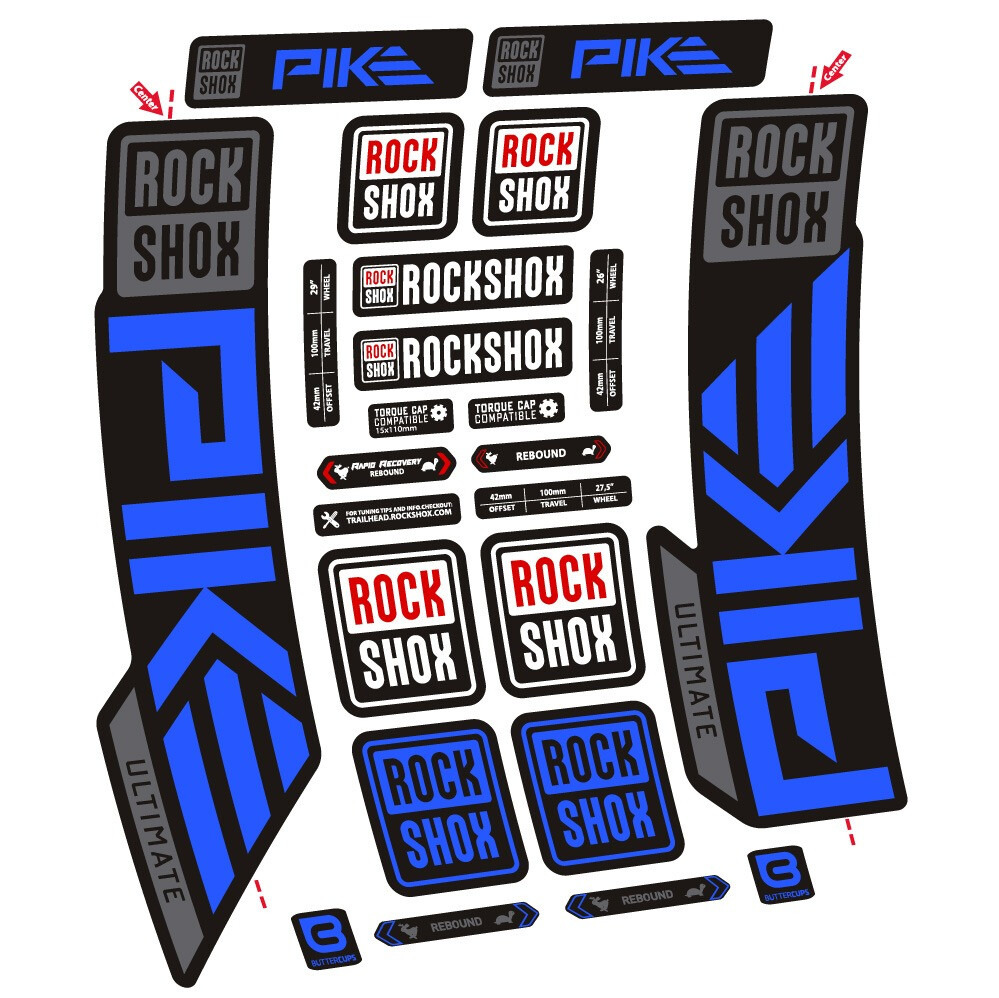 Rock Shox Pike Ultimate Pegatinas en vinilo adhesivo Horquilla (5)
