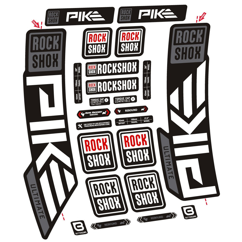 Rock Shox Pike Ultimate Pegatinas en vinilo adhesivo Horquilla (6)