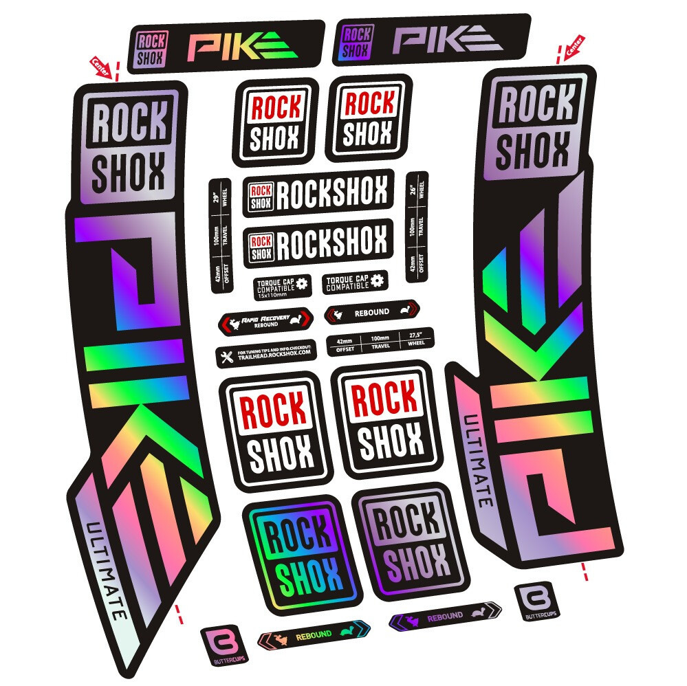 Rock Shox Pike Ultimate Pegatinas en vinilo adhesivo Horquilla (8)
