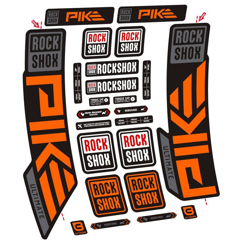 Rock Shox Pike Ultimate Pegatinas en vinilo adhesivo Horquilla (11)