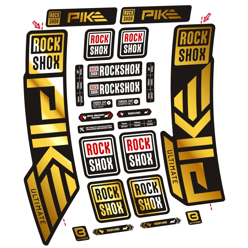 Rock Shox Pike Ultimate Pegatinas en vinilo adhesivo Horquilla (14)