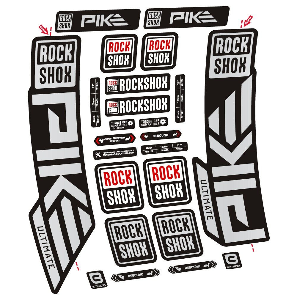 Rock Shox Pike Ultimate Pegatinas en vinilo adhesivo Horquilla (15)