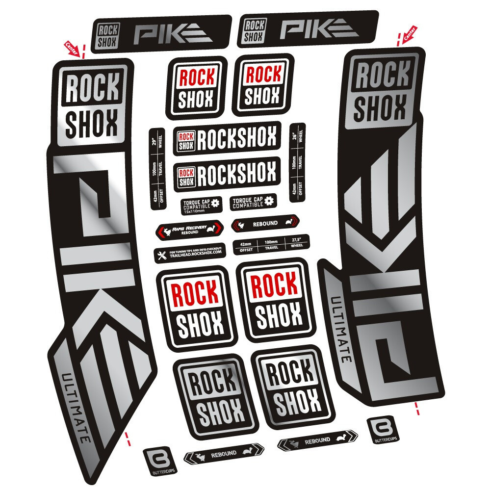 Rock Shox Pike Ultimate Pegatinas en vinilo adhesivo Horquilla (16)